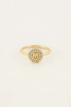 My Jewellery Bague à Initiale Avec Strass Discount