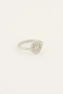My Jewellery Bague à Initiale Avec Strass Discount