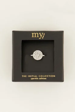 My Jewellery Bague à Initiale Avec Strass Discount