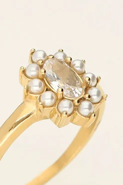 My Jewellery Bague à Perles Et Strass Fashion