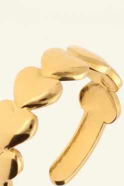 My Jewellery Bague Ajustable à Coeurs New