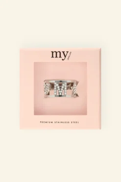 My Jewellery Bague Ajustable à Initiale Fashion