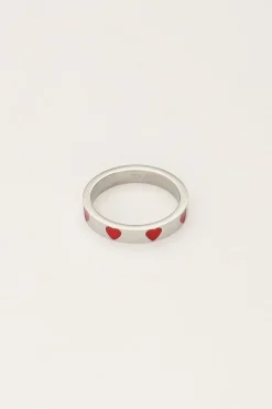 My Jewellery Bague Avec Cœurs Rouges Hot