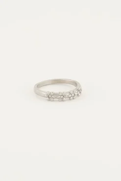 My Jewellery Bague Avec Fleurs Et Pierres Discount