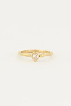 My Jewellery Bague Avec Goutte Et Cristal Outlet