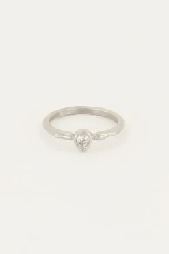 My Jewellery Bague Avec Goutte Et Cristal Outlet