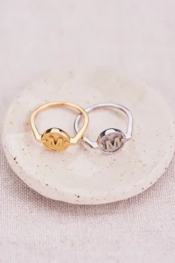 My Jewellery Bague Avec Initiale Encerclée Best