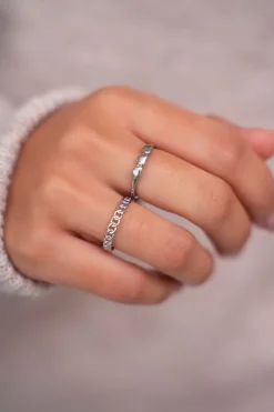 My Jewellery Bague Avec Maillons Plats Best