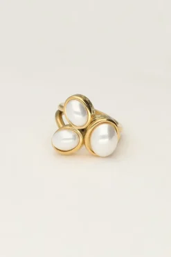 My Jewellery Bague Avec Trois Perles Fashion