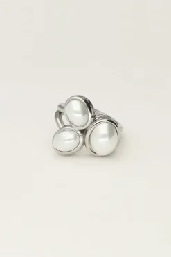 My Jewellery Bague Avec Trois Perles Fashion