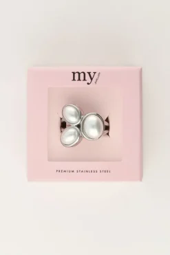 My Jewellery Bague Avec Trois Perles Fashion
