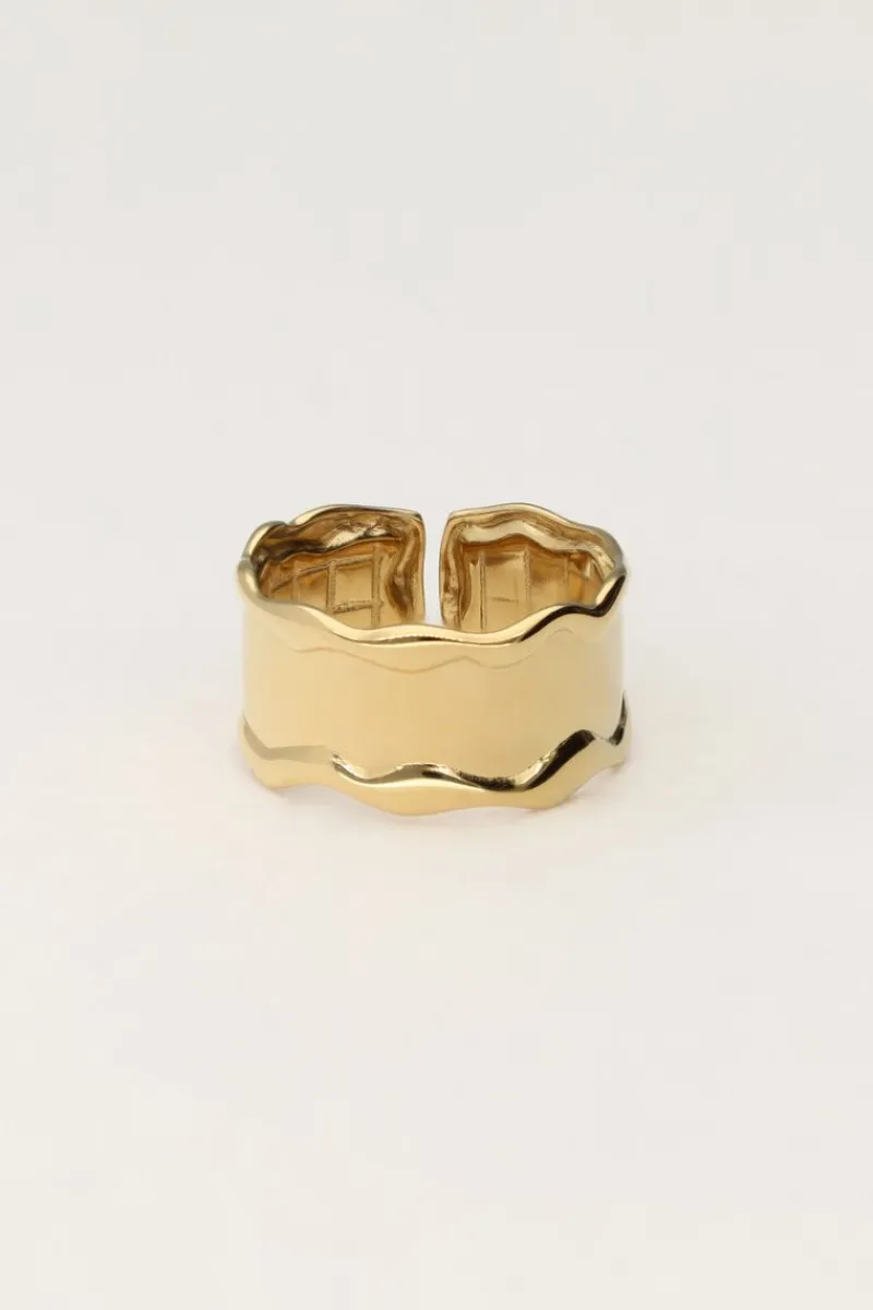 My Jewellery Bague Avec Vague Et Texture New