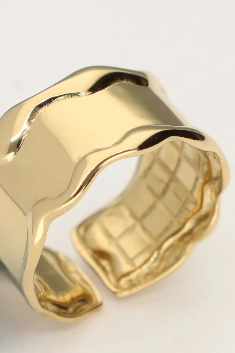 My Jewellery Bague Avec Vague Et Texture New