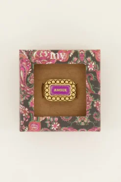My Jewellery Bague Bold Spirit Avec Charm « Amour » Rose Clearance