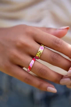 My Jewellery Bague Casa Fiore Avec Fleurs Roses Clearance
