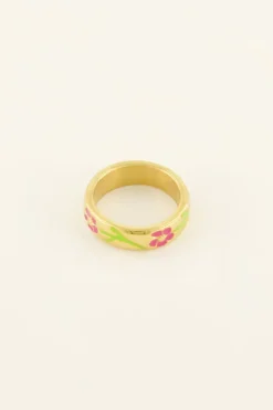 My Jewellery Bague Casa Fiore Avec Fleurs Roses Clearance