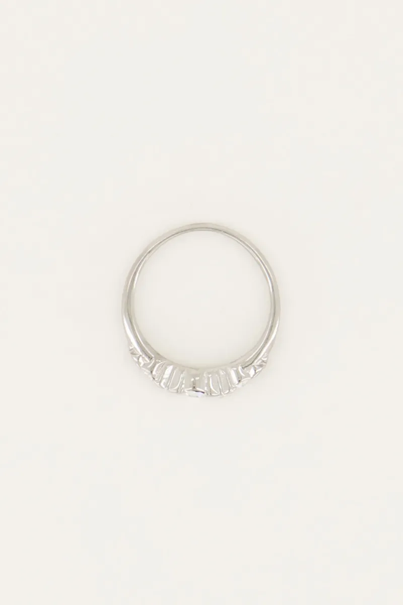 My Jewellery Bague Classique Vintage Avec Cristal Hot
