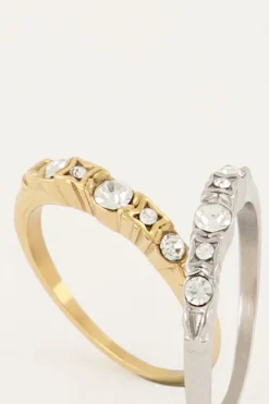 My Jewellery Bague Classique Vintage Avec Cristal Hot