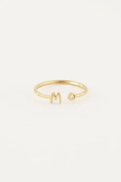 My Jewellery Bague Initiale Avec Pierre Outlet