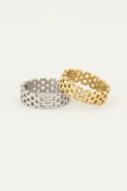 My Jewellery Bague Large Avec Maillons Clearance
