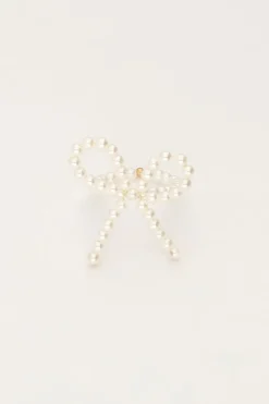 My Jewellery Bague élastique Avec Perles Et Noeud Fashion