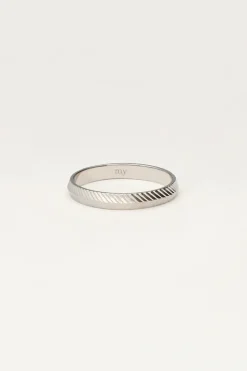 My Jewellery Bague Minimaliste à Chevrons Outlet