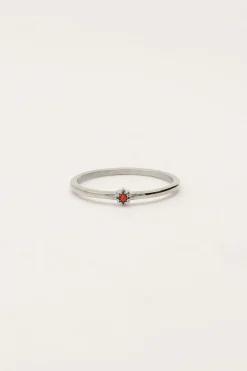 My Jewellery Bague Minimaliste Avec Pierre De Naissance Fashion