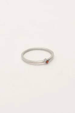 My Jewellery Bague Minimaliste Avec Pierre De Naissance Fashion