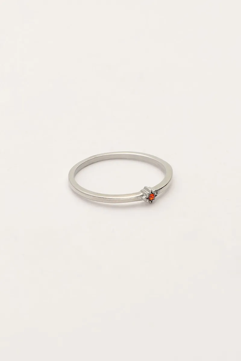 My Jewellery Bague Minimaliste Avec Pierre De Naissance Fashion