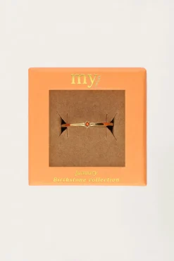My Jewellery Bague Minimaliste Avec Pierre De Naissance Fashion