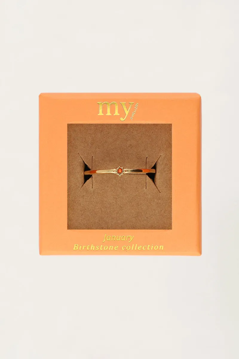 My Jewellery Bague Minimaliste Avec Pierre De Naissance Fashion