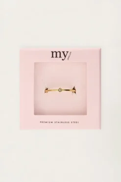 My Jewellery Bague Minimaliste Avec Strass Clearance