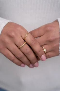 My Jewellery Bague Minimaliste Avec Strass Clearance