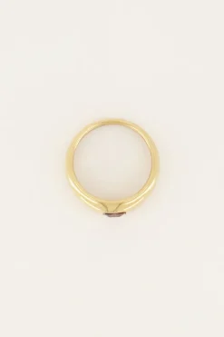 My Jewellery Bague MOOD Avec Pierre Rose Carrée Clearance
