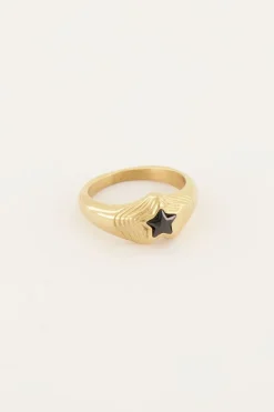 My Jewellery Bague MOOD Avec Pierre étoile Noire Outlet