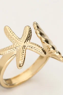 My Jewellery Bague Océan Avec Coquillage Et étoile De Mer Online