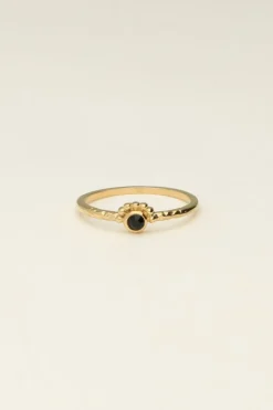 My Jewellery Bague Petite Pierre Noire Universe Fashion