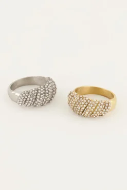 My Jewellery Bague Starmood Avec Pierres Transparentes Outlet
