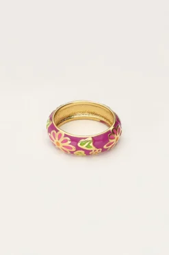 My Jewellery Bague Sunrocks Violette à Fleurs New