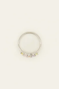 My Jewellery Bague Tendance Cocktail Avec Pierres Multicolores New