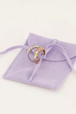 My Jewellery Bague Tendance Cocktail Avec Pierres Multicolores New