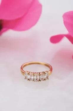 My Jewellery Bague Tendance Cocktail Avec Pierres Transparentes Outlet