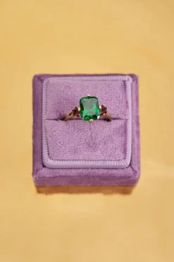 My Jewellery Bague Tendance Vintage à Cristal Vert Sale