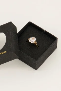 My Jewellery Bague Tendance Vintage à Cristal Transparent New