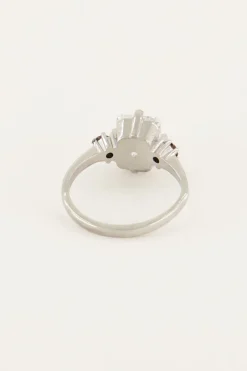 My Jewellery Bague Tendance Vintage à Cristal Transparent New