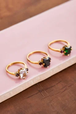 My Jewellery Bague Tendance Vintage à Cristal Transparent New