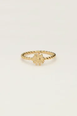 My Jewellery Bague Torsadée Avec Fleur Fashion