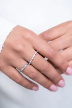 My Jewellery Bague Torsadée Blanche Outlet