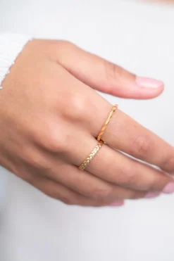 My Jewellery Bague Torsadée Orange Discount