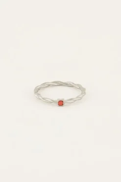 My Jewellery Bague Torsadée Pierre Grenadine Best
